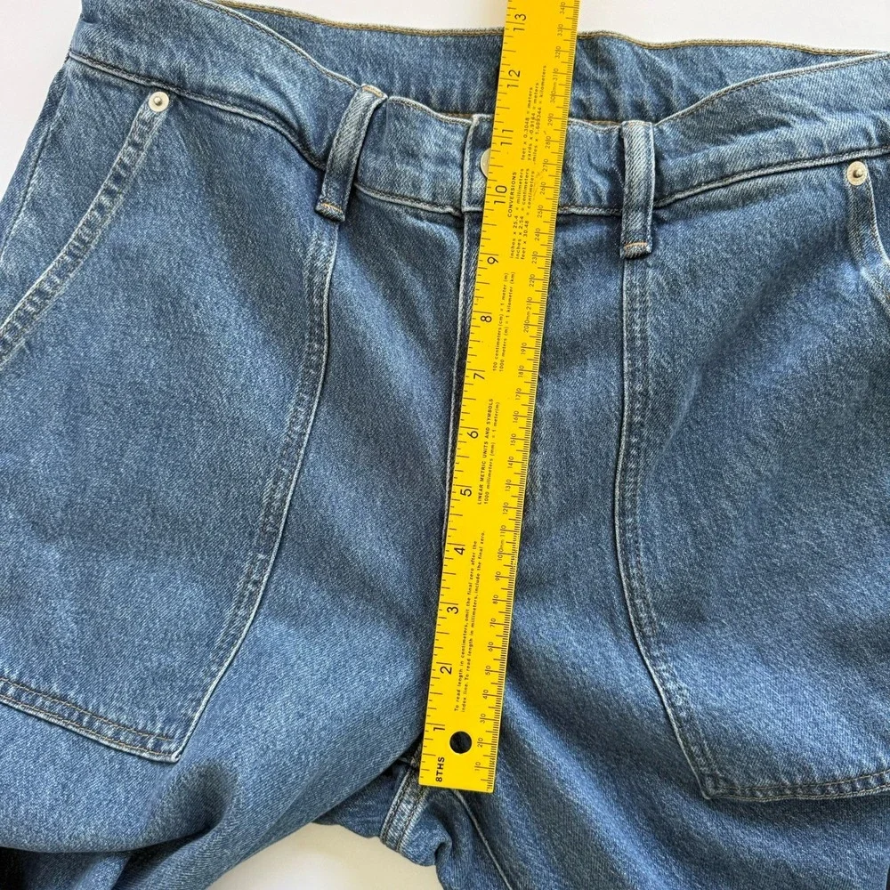 J. Crew Camp Pocket Wide Leg Jean Women Sz 29 Tall Classic Medium Wash Preppy